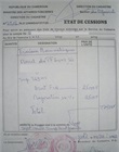 Etat de cession des frais cadastraux